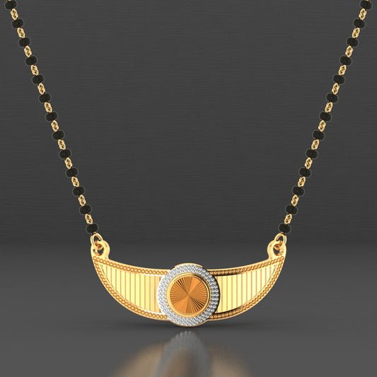 Elegant Circle Diamond Mangalsutra Necklace – Traditional & Stylish Jewellery for Women