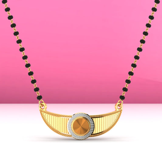 Elegant Circle Diamond Mangalsutra Necklace – Traditional & Stylish Jewellery for Women