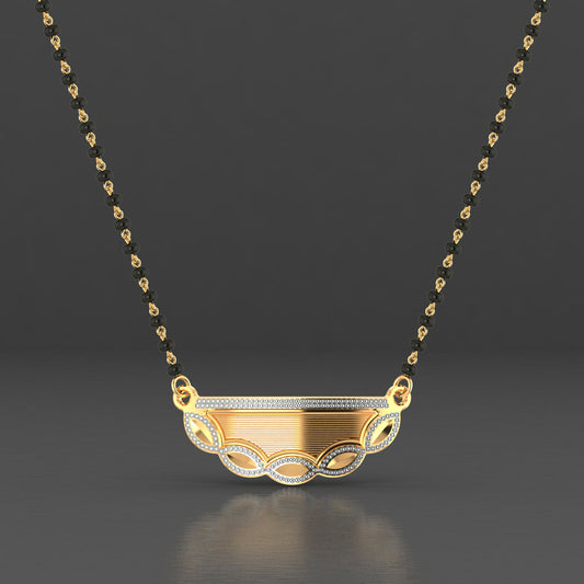 Elegant Circle Diamond Mangalsutra Necklace – Traditional & Stylish Jewellery for Women