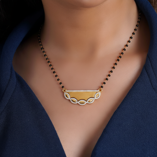 Elegant Circle Diamond Mangalsutra Necklace – Traditional & Stylish Jewellery for Women