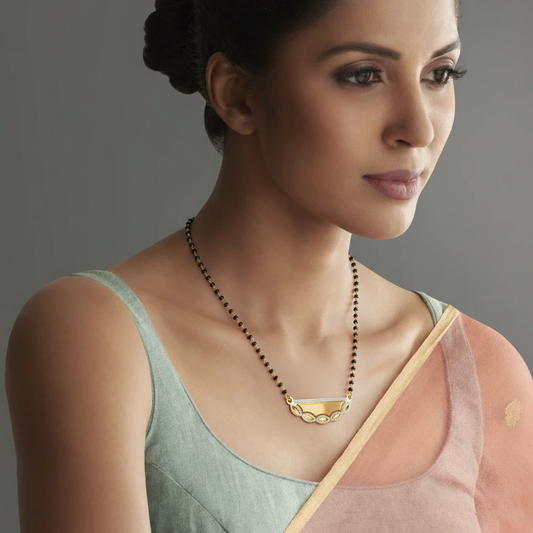 Elegant Circle Diamond Mangalsutra Necklace – Traditional & Stylish Jewellery for Women