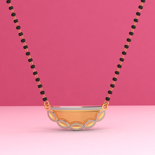 Elegant Circle Diamond Mangalsutra Necklace – Traditional & Stylish Jewellery for Women