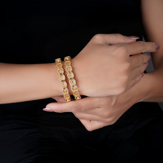 Classic Diamond Band Bangles – Timeless Elegance for Women