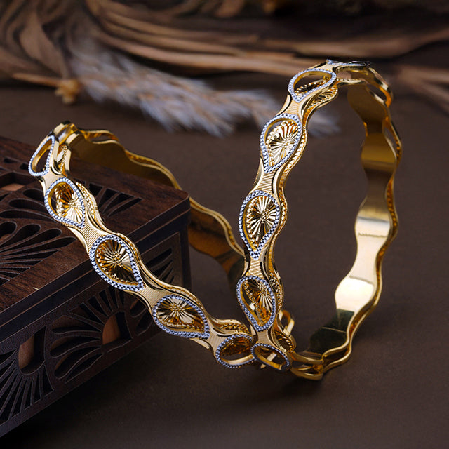 Classic Diamond Band Bangles – Timeless Elegance for Women