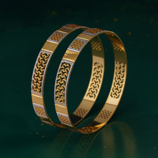 Classic Diamond Band Bangles – Timeless Elegance for Women