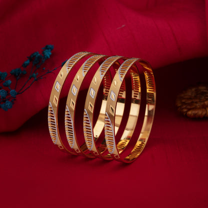 Classic Diamond Band Bangles – Timeless Elegance for Women