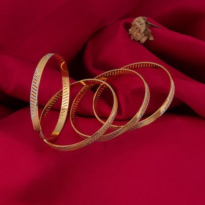 Classic Eye Line Diamond Band Bangles – Timeless Elegance for Women