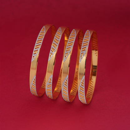 Classic Eye Line Diamond Band Bangles – Timeless Elegance for Women