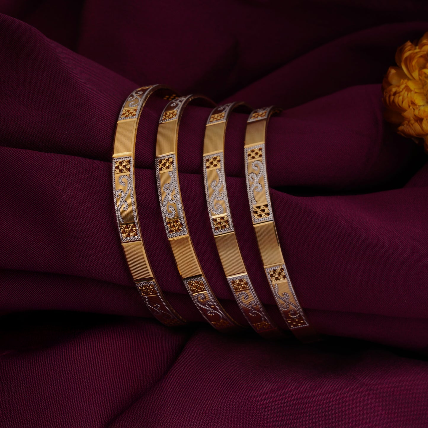 Classic Diamond Band Bangles – Timeless Elegance for Women