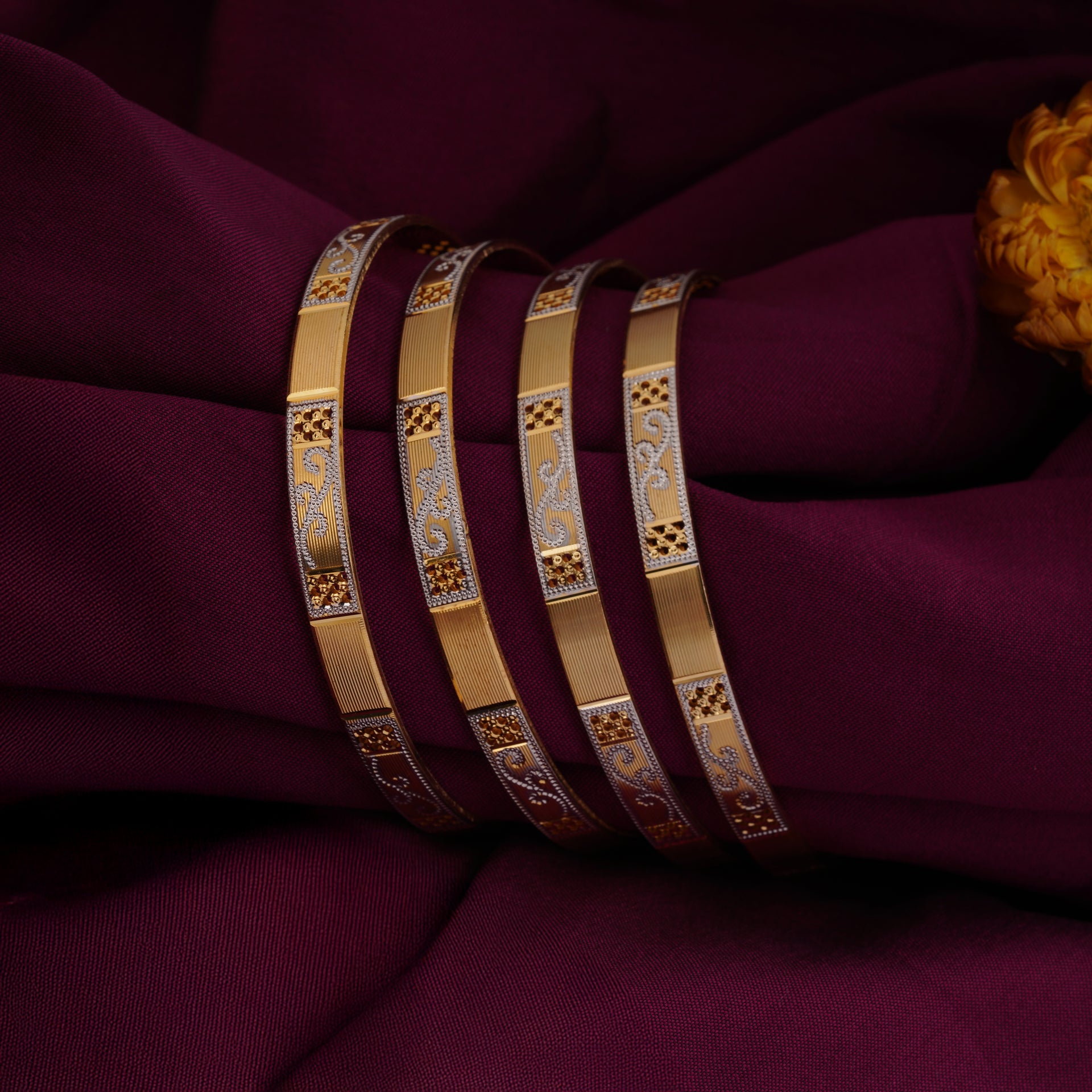 Classic Diamond Band Bangles – Timeless Elegance for Women