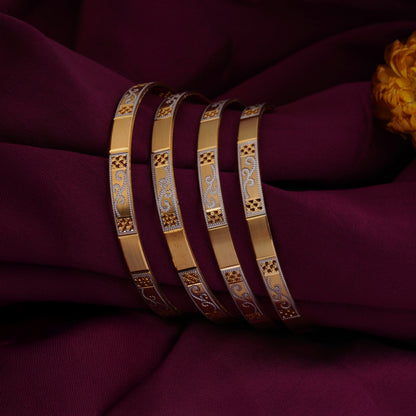 Classic Diamond Band Bangles – Timeless Elegance for Women