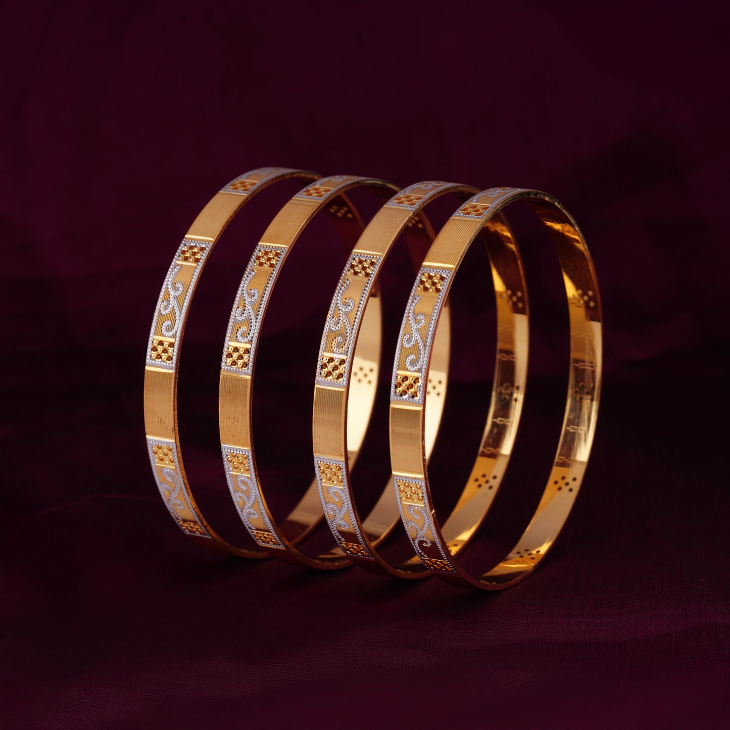 Classic Diamond Band Bangles – Timeless Elegance for Women