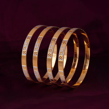Classic Diamond Band Bangles – Timeless Elegance for Women