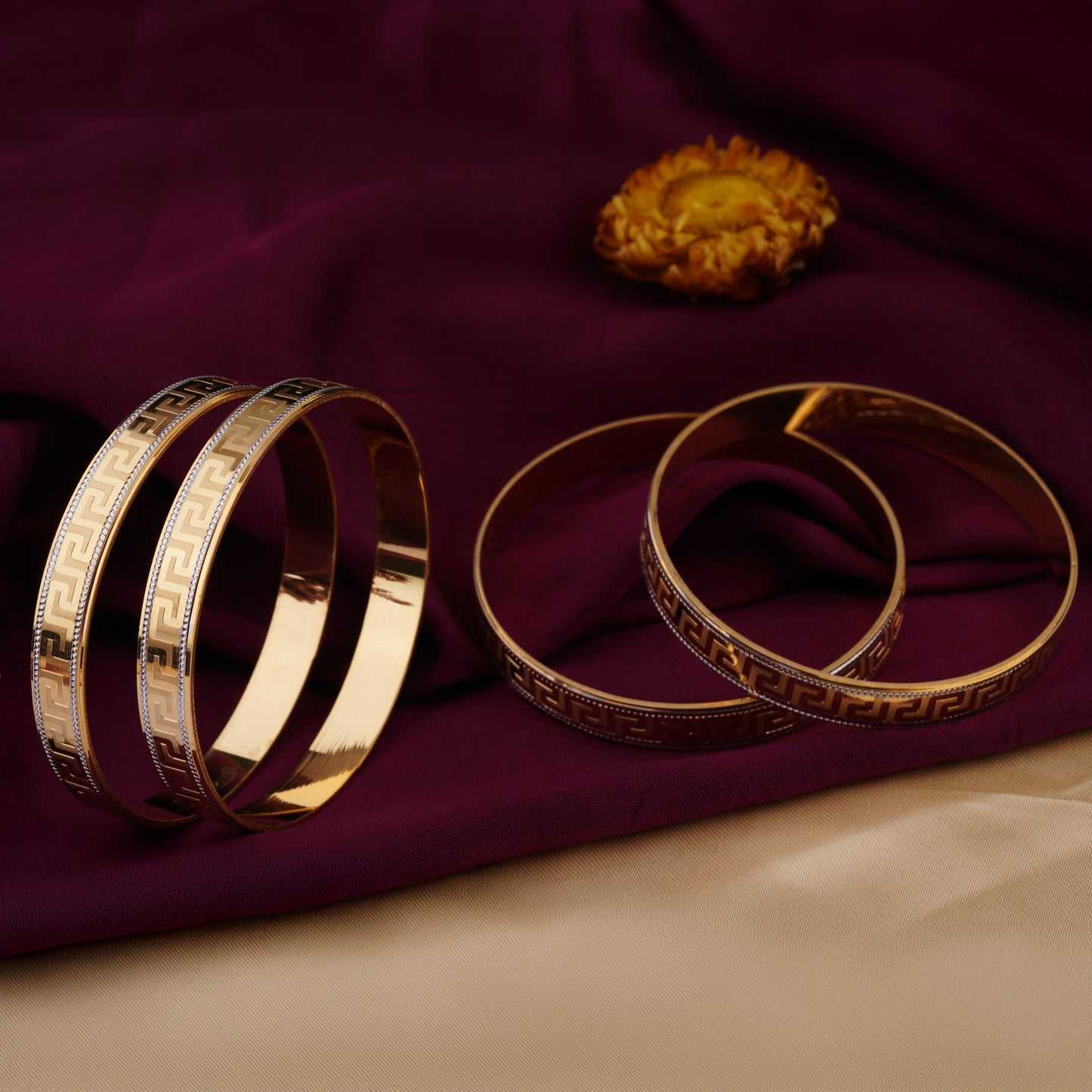 Classic Eye Line Diamond Band Bangles – Timeless Elegance for Women