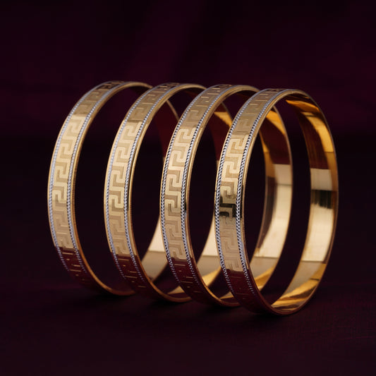 Classic Eye Line Diamond Band Bangles – Timeless Elegance for Women