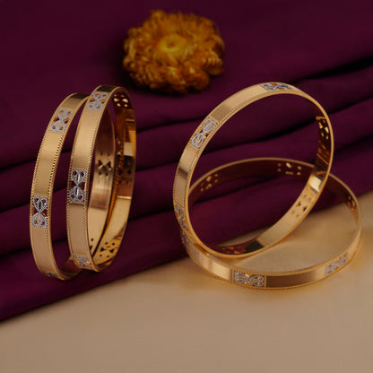 Classic Diamond Band Bangles – Timeless Elegance for Women