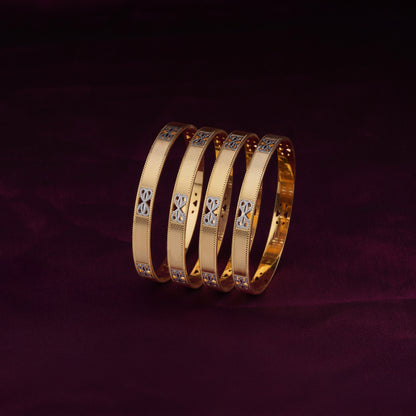 Classic Diamond Band Bangles – Timeless Elegance for Women