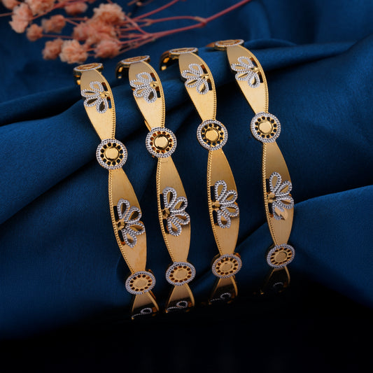 Classic Diamond Band Bangles – Timeless Elegance for Women