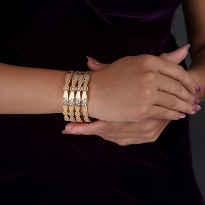 Classic Diamond Band Bangles – Timeless Elegance for Women