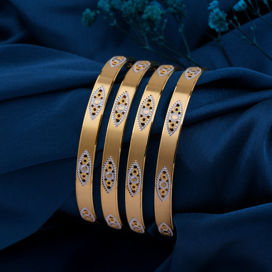 Classic Diamond Band Bangles – Timeless Elegance for Women