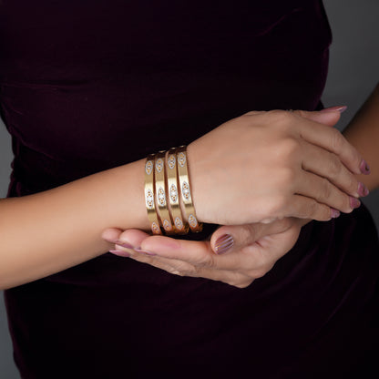 Classic Diamond Band Bangles – Timeless Elegance for Women