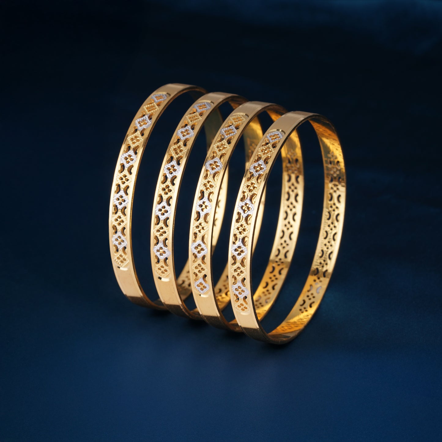 Classic Diamond Band Bangles – Timeless Elegance for Women