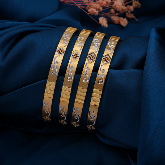 Classic Diamond Band Bangles – Timeless Elegance for Women