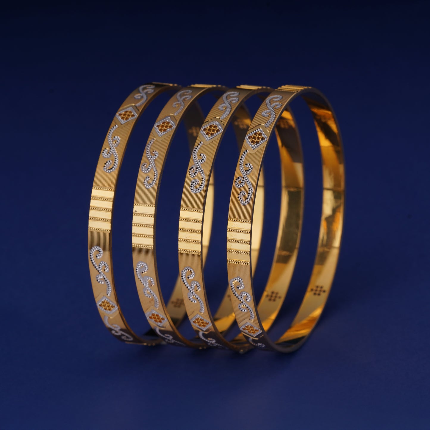 Classic Diamond Band Bangles – Timeless Elegance for Women