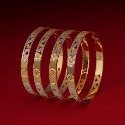 Classic Diamond Band Bangles – Timeless Elegance for Women