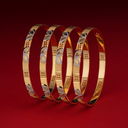 Classic Eye Line Diamond Band Bangles – Timeless Elegance for Women