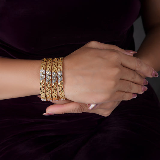 Classic Diamond Band Bangles – Timeless Elegance for Women
