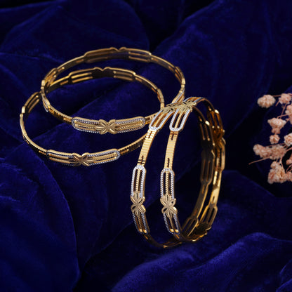 Classic Diamond Band Bangles – Timeless Elegance for Women