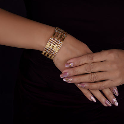 Classic Diamond Band Bangles – Timeless Elegance for Women