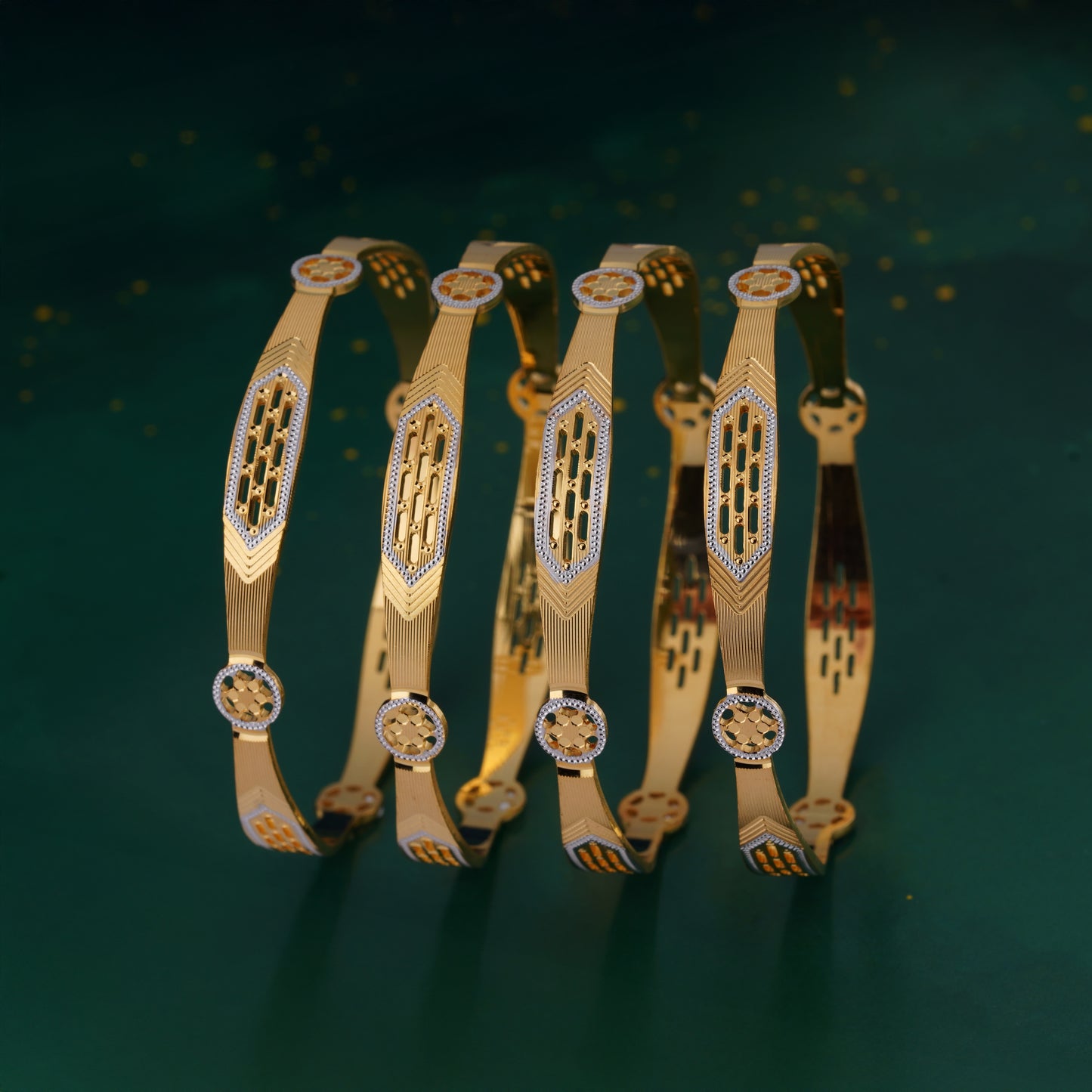 Classic Diamond Band Bangles – Timeless Elegance for Women