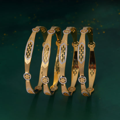 Classic Diamond Band Bangles – Timeless Elegance for Women