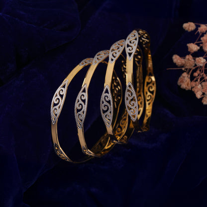 Classic Diamond Band Bangles – Timeless Elegance for Women