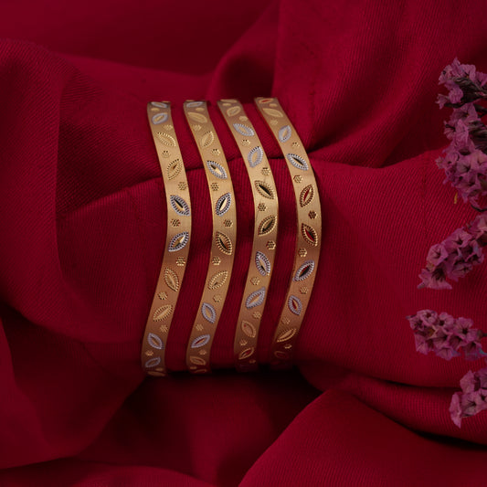 Classic Eye Line Diamond Band Bangles – Timeless Elegance for Women