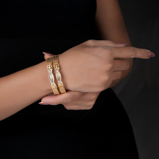 Classic Diamond Band Bangles – Timeless Elegance for Women