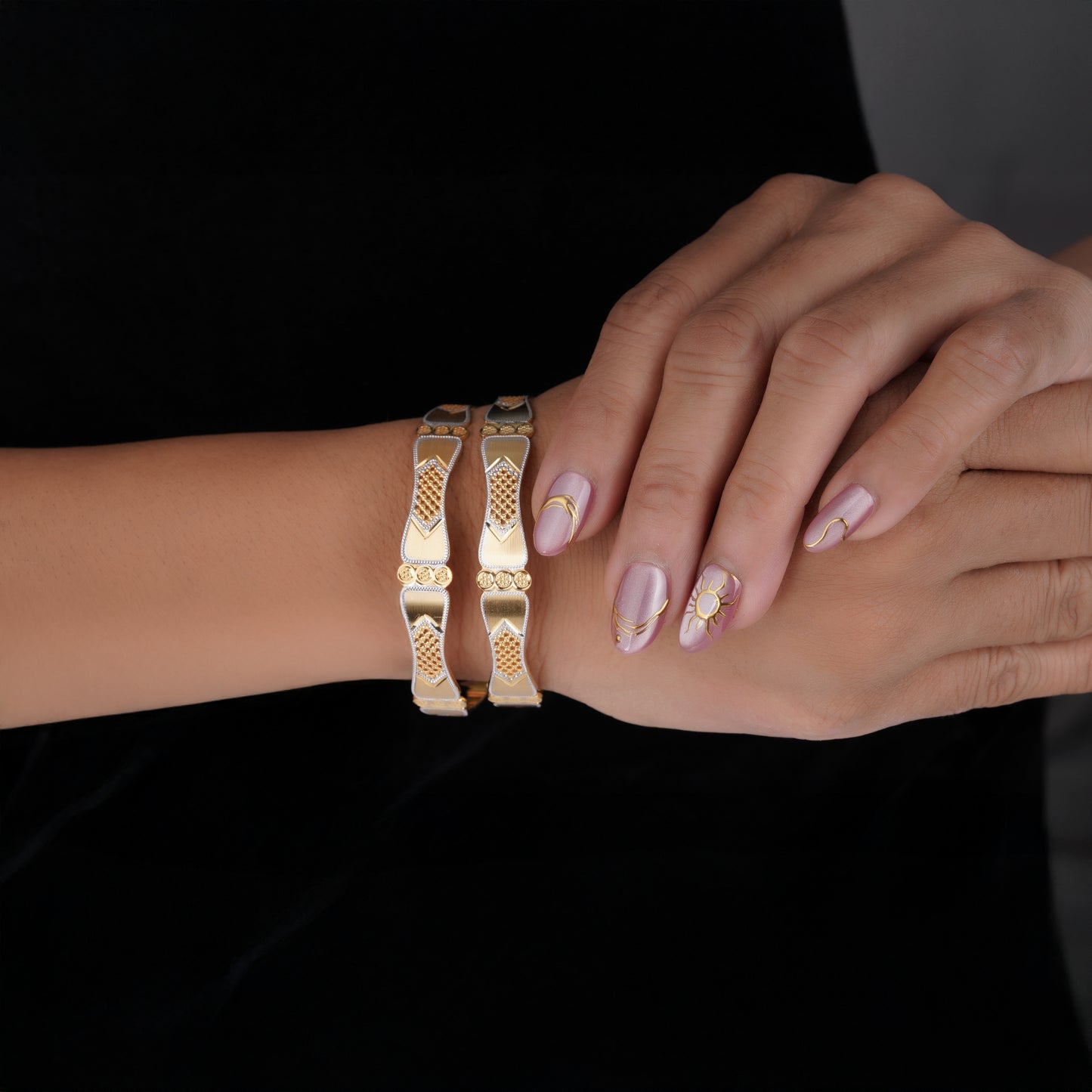 Classic Diamond Band Bangles – Timeless Elegance for Women