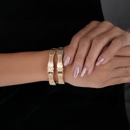 Classic Diamond Band Bangles – Timeless Elegance for Women