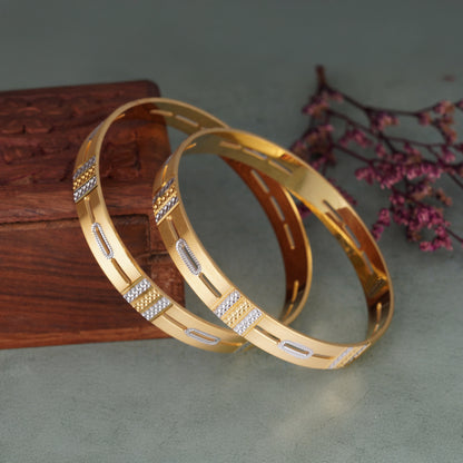 Classic Diamond Band Bangles – Timeless Elegance for Women