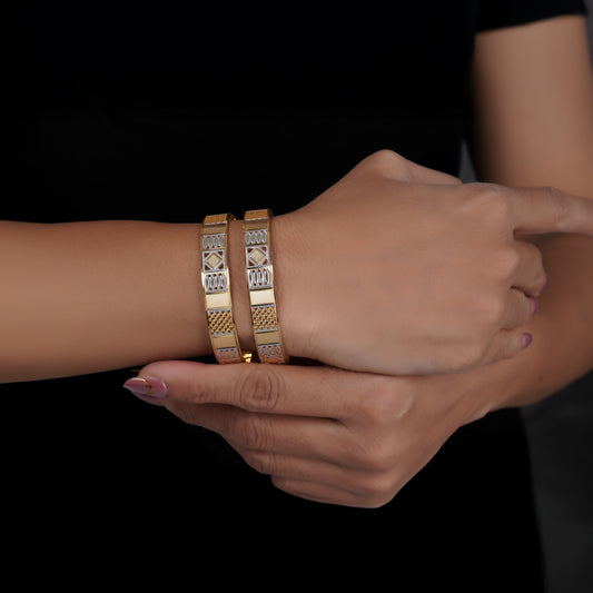 Classic Diamond Band Bangles – Timeless Elegance for Women