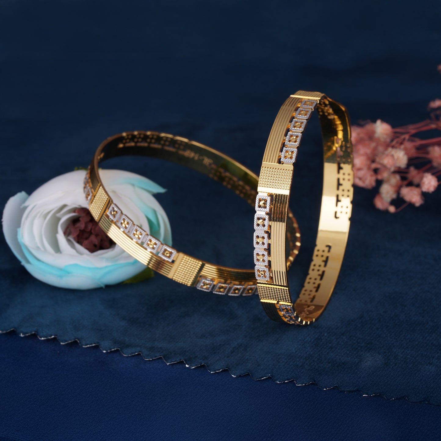Classic Diamond Band Bangles – Timeless Elegance for Women