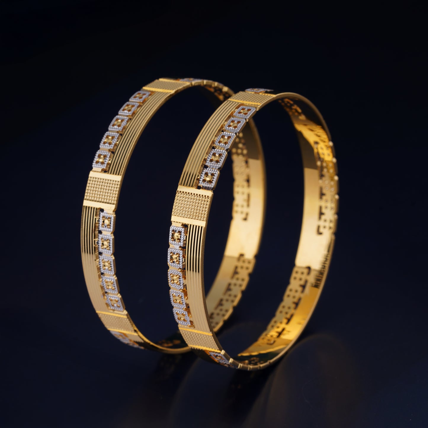 Classic Diamond Band Bangles – Timeless Elegance for Women