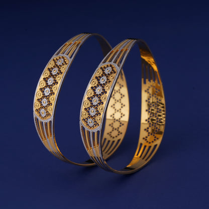 Classic Diamond Band Bangles – Timeless Elegance for Women