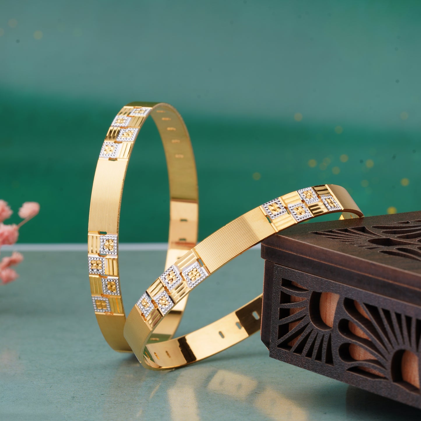 Classic Diamond Band Bangles – Timeless Elegance for Women