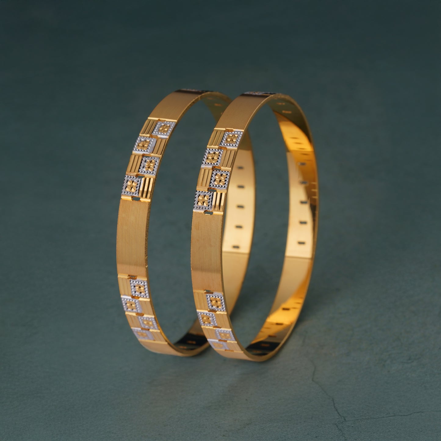 Classic Diamond Band Bangles – Timeless Elegance for Women