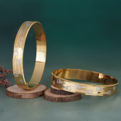 Classic Diamond Band Bangles – Timeless Elegance for Women