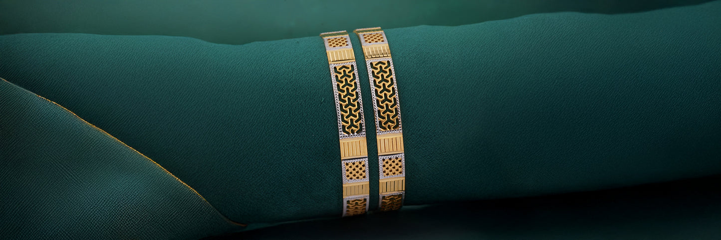Classic Diamond Band Bangles – Timeless Elegance for Women