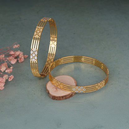 Classic Diamond Band Bangles – Timeless Elegance for Women